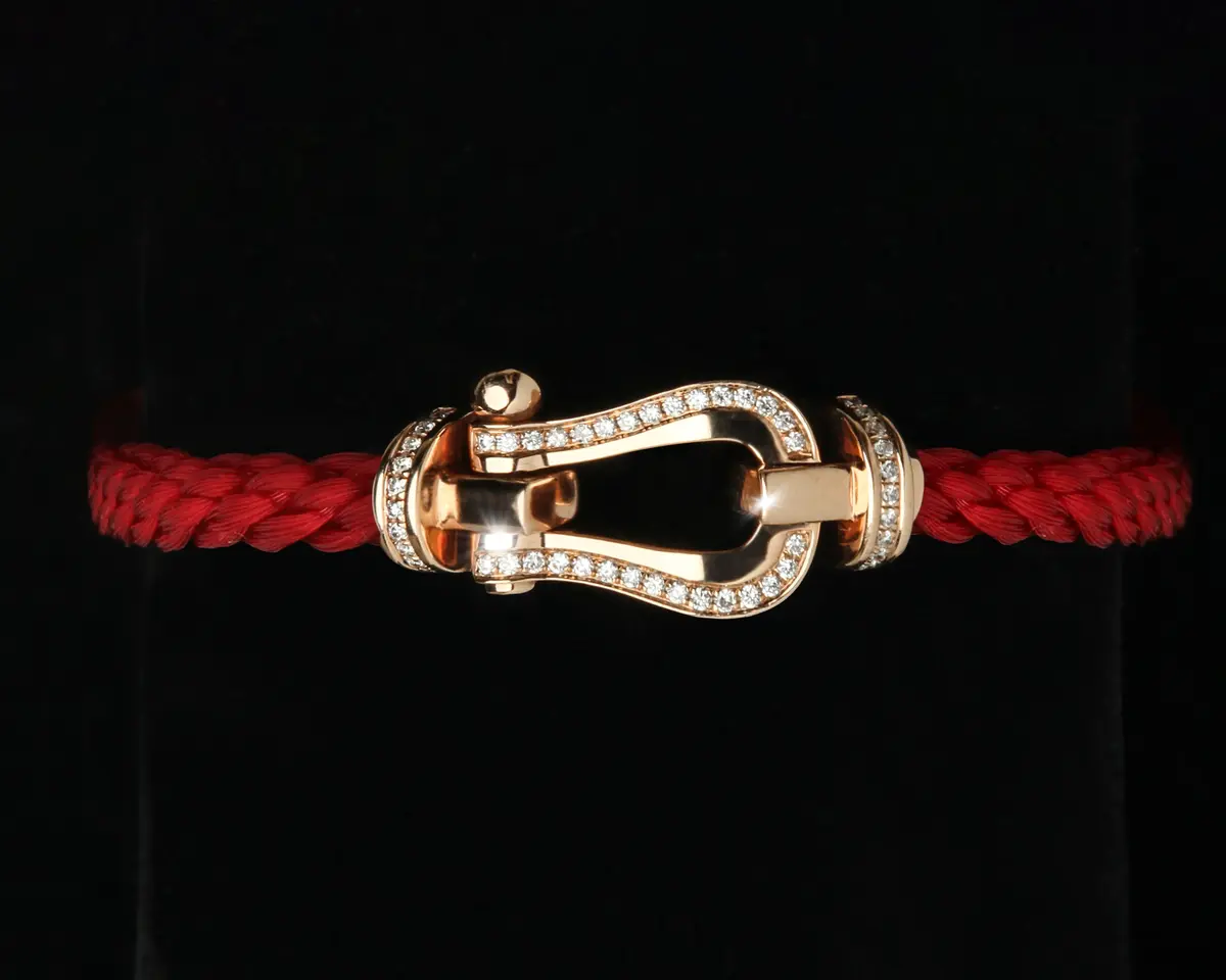 Bracelet Imperial Shine – Corde Premium Rouge & Fermoir Haute Joaillerie