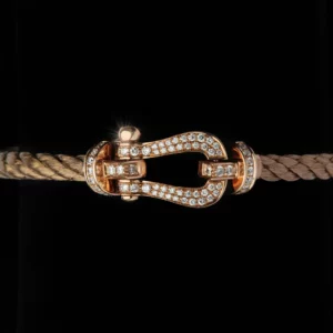 Bracelet Imperial Shine – Corde Premium Marron & Fermoir Haute Joaillerie