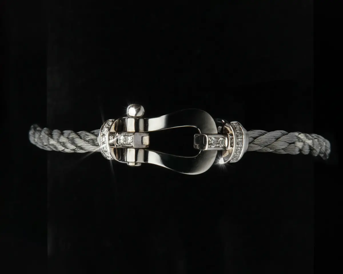 Bracelet Corde Élégance Argent & Fermoir Argent