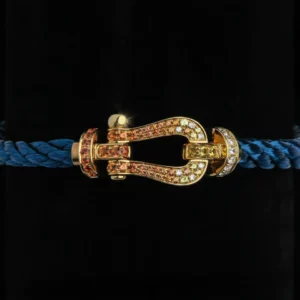 Bracelet Imperial Shine – Corde Premium Bleue & Fermoir Haute Joaillerie