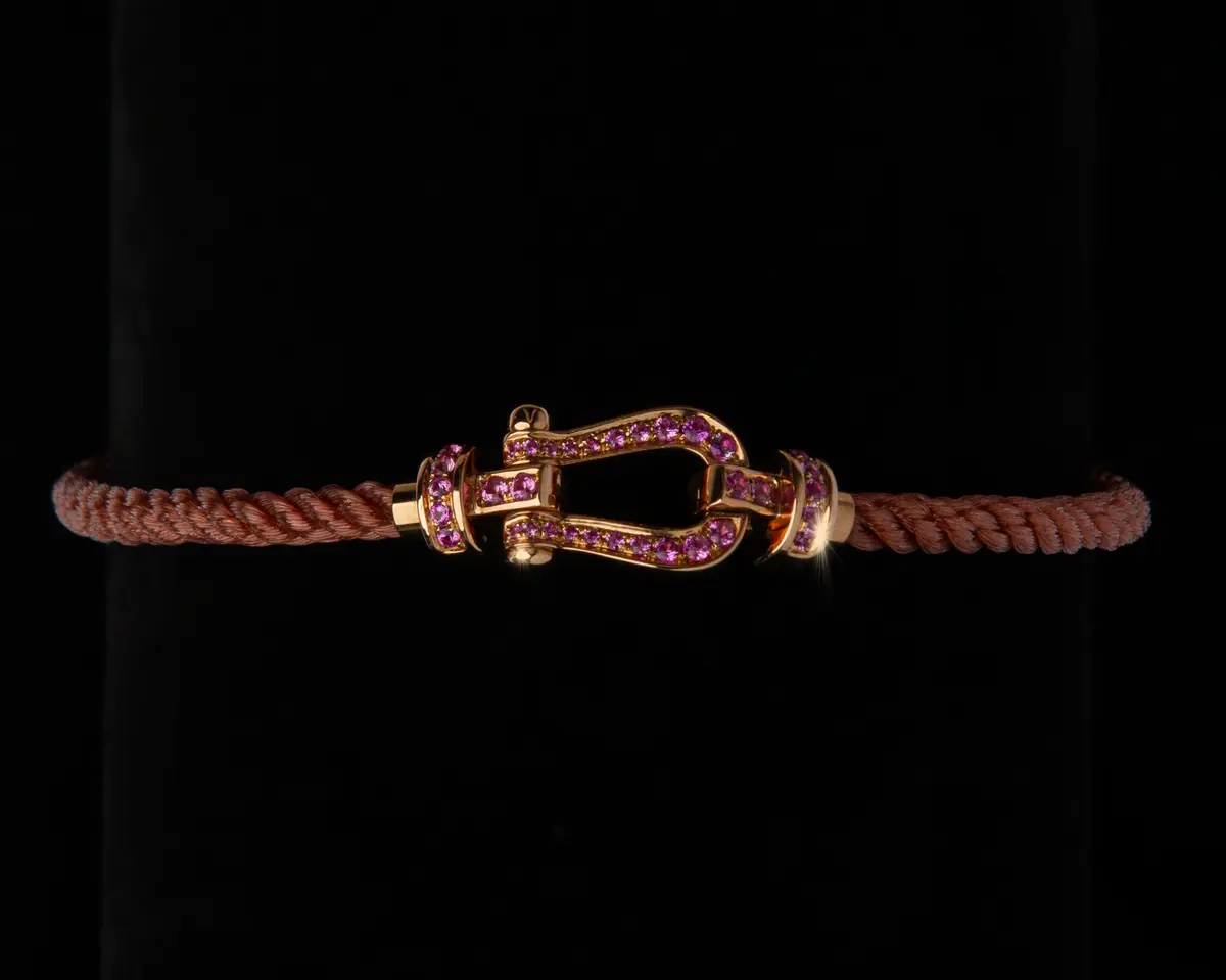 Bracelet Imperial Shine – Corde Premium Bordeau & Fermoir Haute Joaillerie